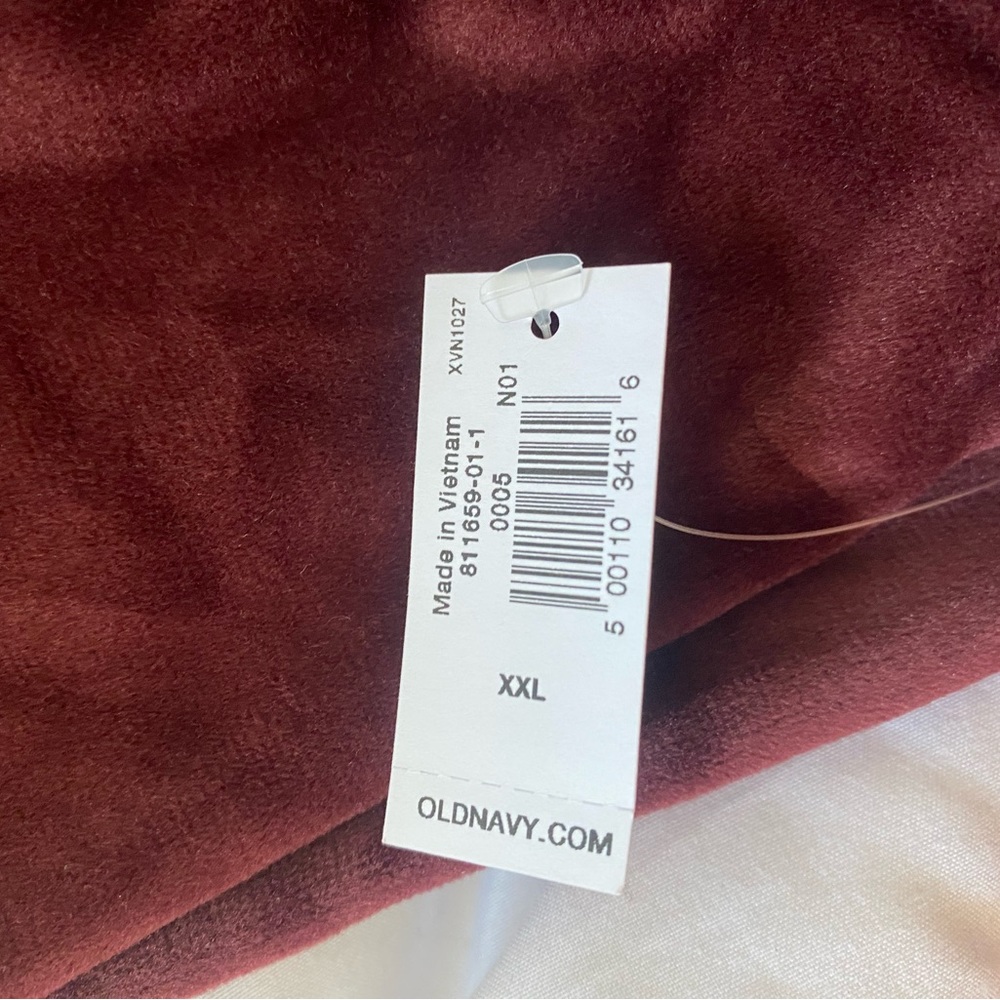 NWT Old Navy Maroon Velvet Leggings - Picture 5 of 8